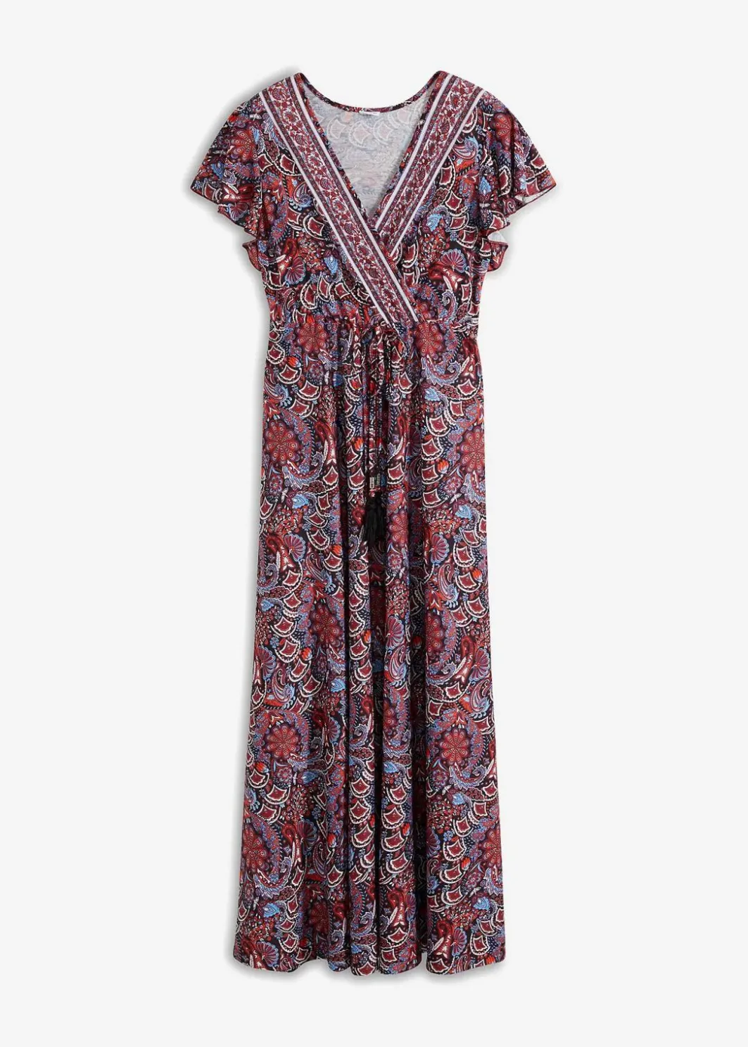 Online Bedrucktes Jersey-Maxikleid Damen Kleider|Bekleidung·Pullover & Strickjacken