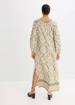 New bedrucktes Kaftan-Kleid aus fließender Viskose Damen Bekleidung·Pullover & Strickjacken|Nachhaltigere Materialien