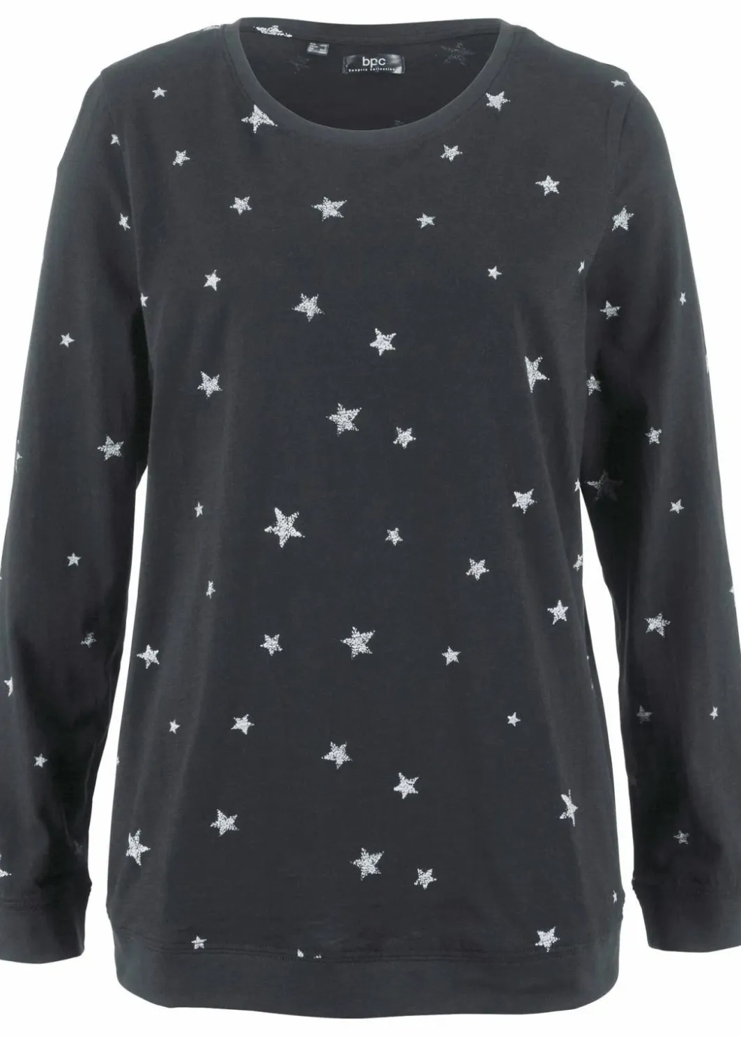 Bedrucktes Langarmshirt aus Baumwolle Damen Shirts & Tops