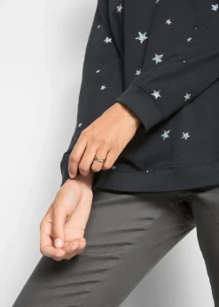 Bedrucktes Langarmshirt aus Baumwolle Damen Shirts & Tops
