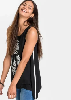 Outlet Bedrucktes Long-Top Damen Shirts & Tops