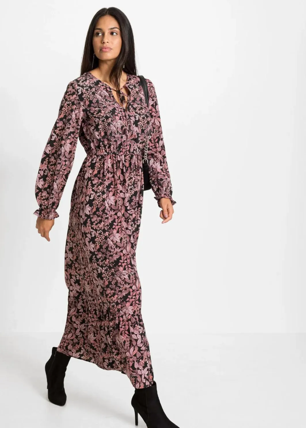 New Bedrucktes Maxikleid Damen Bekleidung·Pullover & Strickjacken|Nachhaltigere Materialien