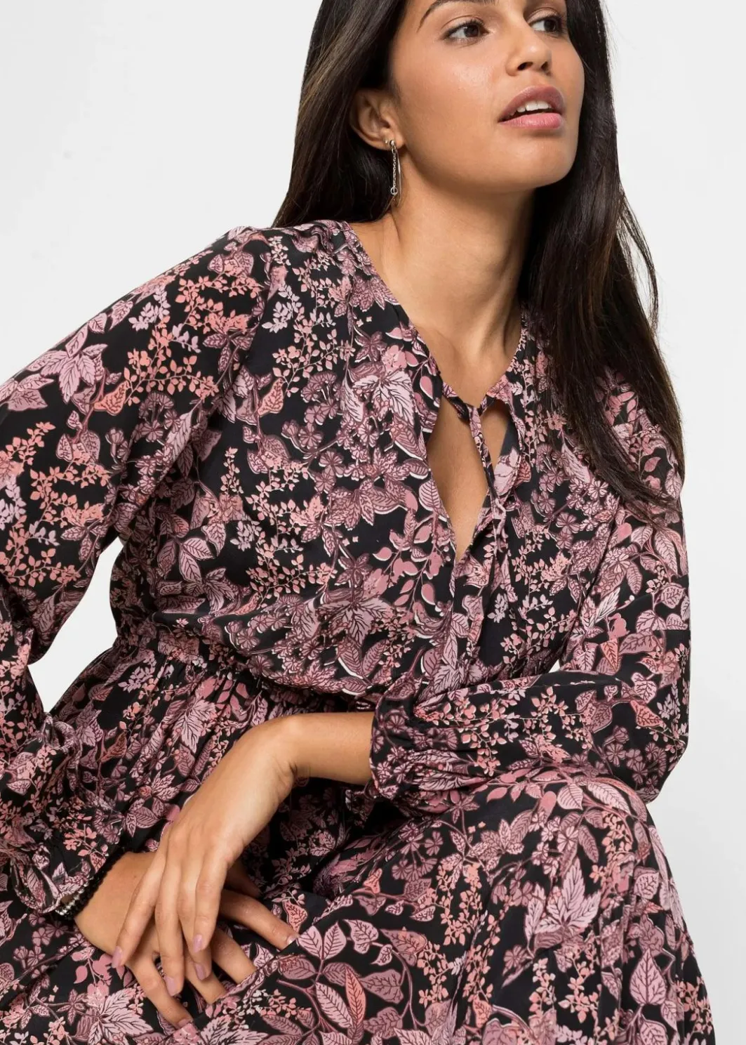 New Bedrucktes Maxikleid Damen Bekleidung·Pullover & Strickjacken|Nachhaltigere Materialien