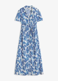 Outlet bedrucktes Maxikleid aus fließender Viskose Damen Nachhaltigere Materialien|Kleider