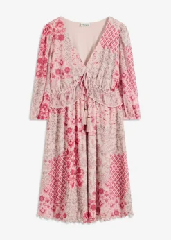 Outlet bedrucktes Mesh-Tunika-Kleid Damen Bekleidung·Pullover & Strickjacken|Kleider
