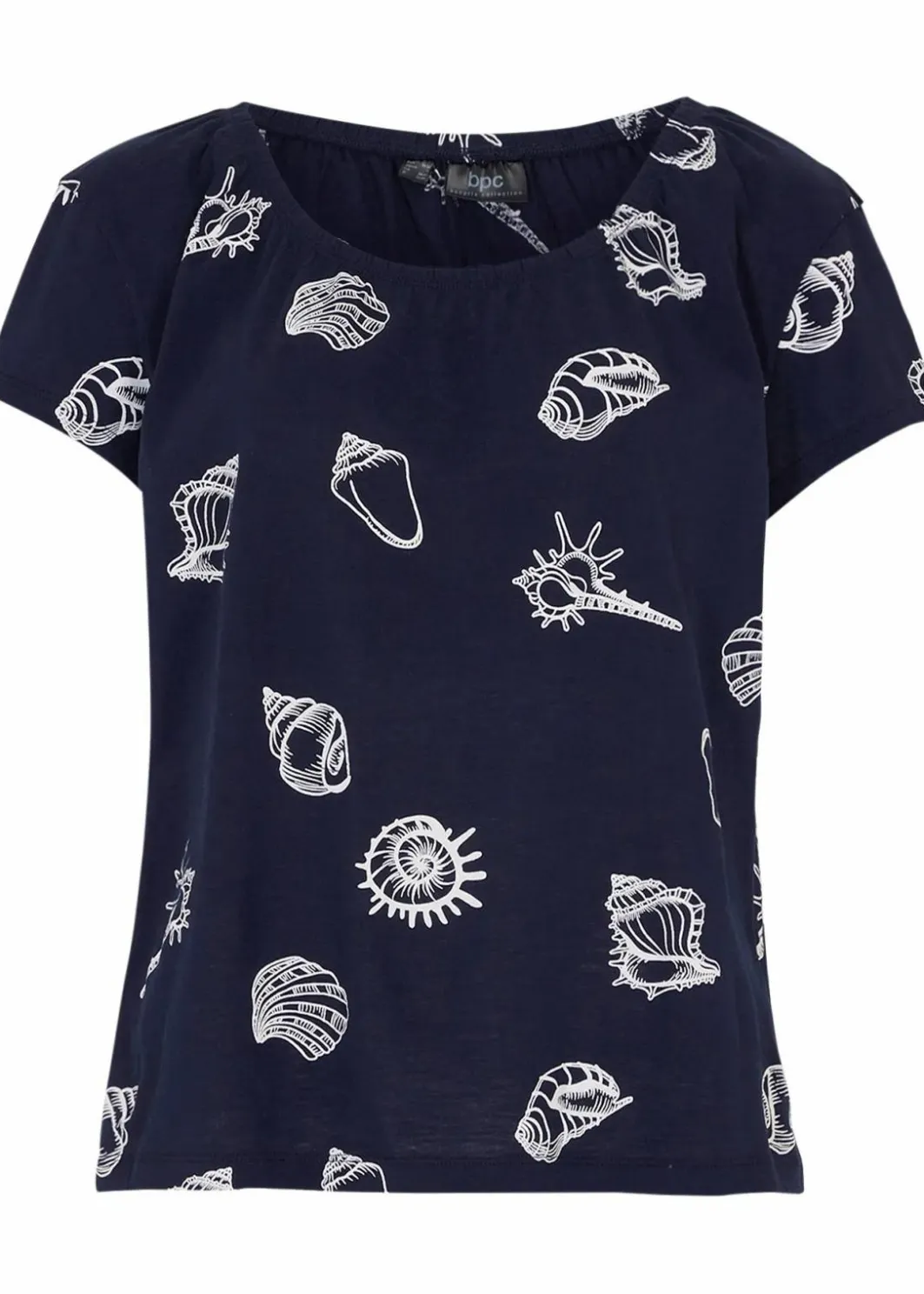 Damen bonprix Shirts & Tops|Nachhaltigere Materialien|Bedrucktes Shirt mit Rundhalsausschnitt aus Bio-Baumwolle
