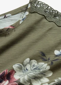 Hot Bedrucktes Shirt mit Spitze Damen Shirts & Tops