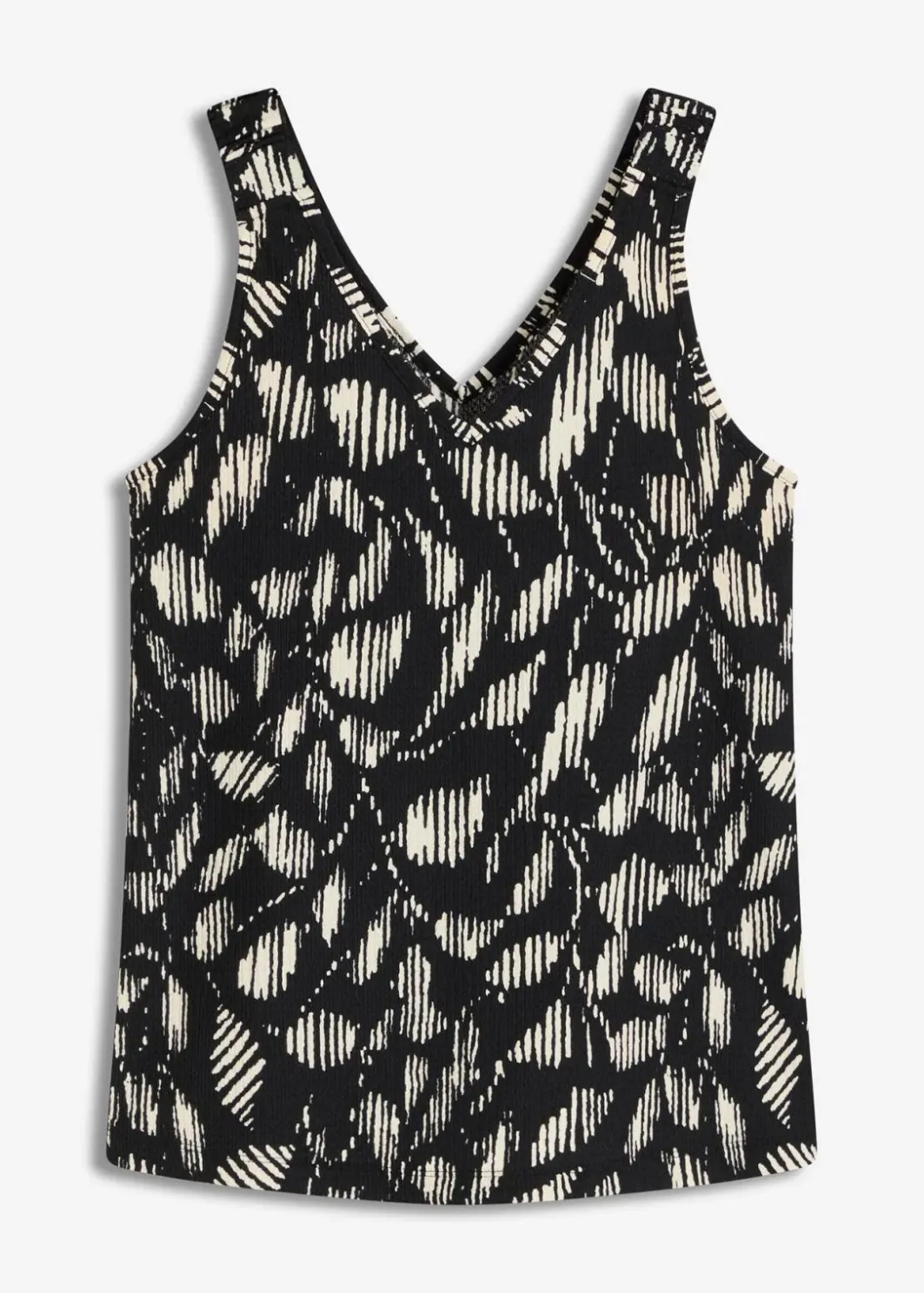 Outlet bedrucktes Top aus strukturiertem Jersey Damen Shirts & Tops