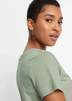 Bedrucktes T-Shirt aus Bio-Baumwolle Damen Nachhaltigere Materialien|Shirts & Tops