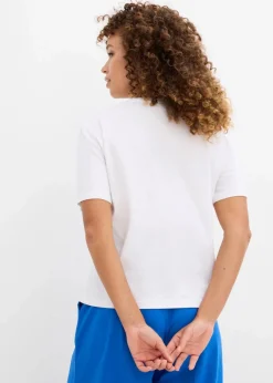 Damen bonprix Shirts & Tops|Nachhaltigere Materialien|Bedrucktes T-Shirt aus reiner Baumwolle