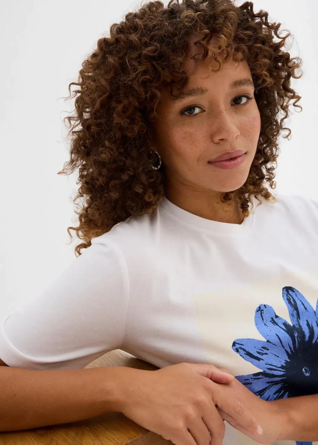 Damen bonprix Shirts & Tops|Nachhaltigere Materialien|Bedrucktes T-Shirt aus reiner Baumwolle