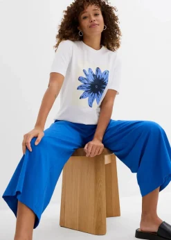 Damen bonprix Shirts & Tops|Nachhaltigere Materialien|Bedrucktes T-Shirt aus reiner Baumwolle