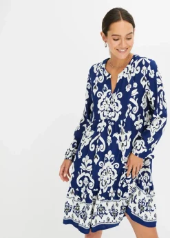 New bedrucktes Tunika-Kleid Damen Kleider|Bekleidung·Pullover & Strickjacken