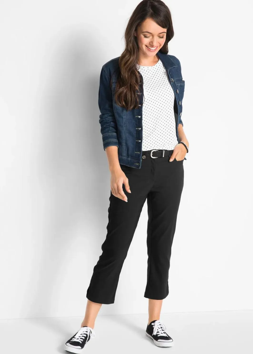 Damen bonprix Bekleidung·Kleider|Hosen|7/8-Bengalin-Hose mit Bequembund