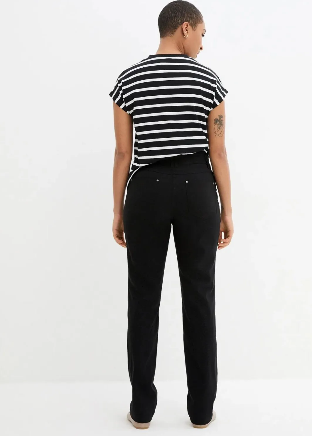 Damen bonprix Bekleidung·Kleider|Hosen|Bengalin-Stretch-Hose mit Bequembund, Straight