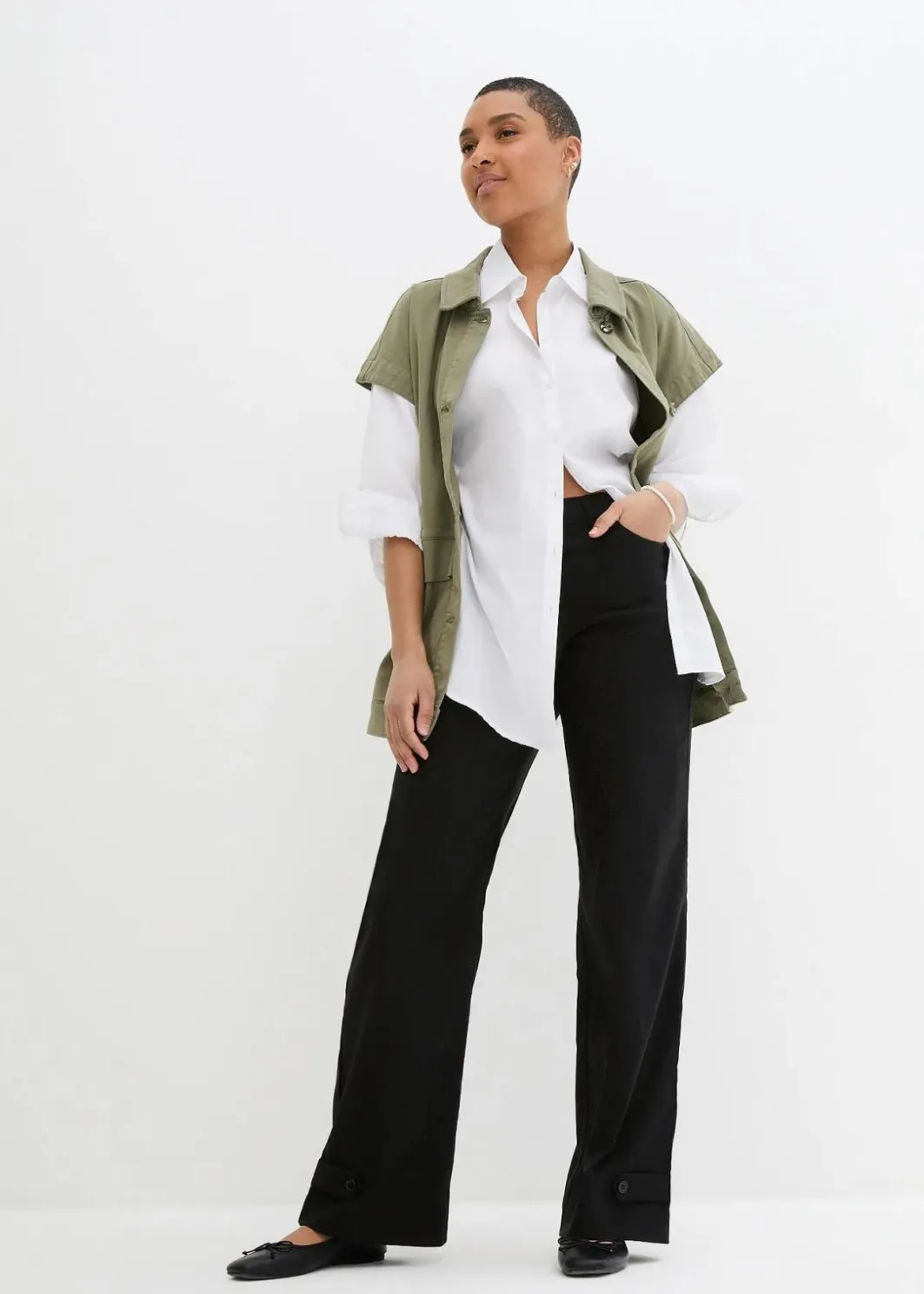 New Bengalin-Stretch-Hose mit Bequembund Damen Hosen|Kurzgrößen