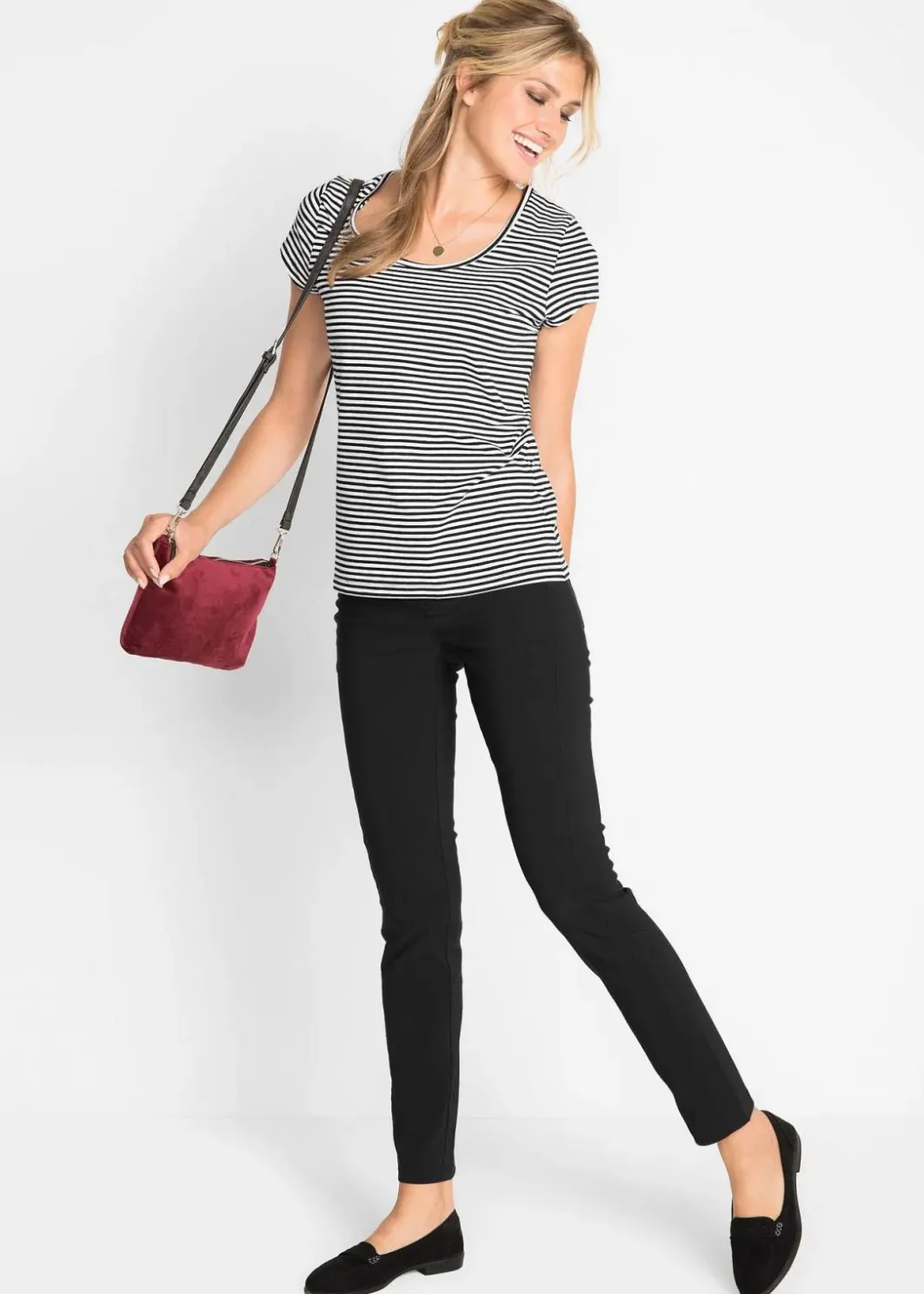 Outlet Bengalin-Stretch-Hose, Straight Damen Bekleidung·Kleider|Hosen