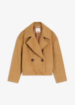 Damen bonprix Bekleidung·Hosen|Jacken & Mäntel|Übergangsjacke in Wolloptik