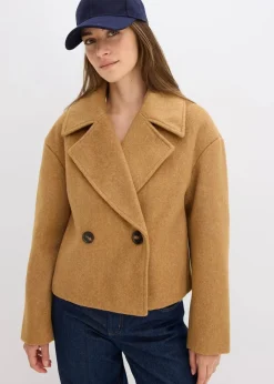 Damen bonprix Bekleidung·Hosen|Jacken & Mäntel|Übergangsjacke in Wolloptik