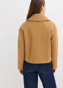 Damen bonprix Bekleidung·Hosen|Jacken & Mäntel|Übergangsjacke in Wolloptik
