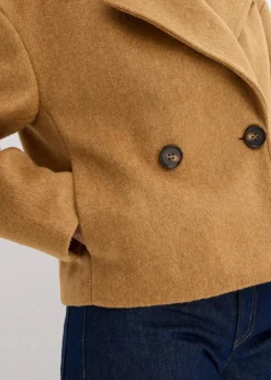 Damen bonprix Bekleidung·Hosen|Jacken & Mäntel|Übergangsjacke in Wolloptik