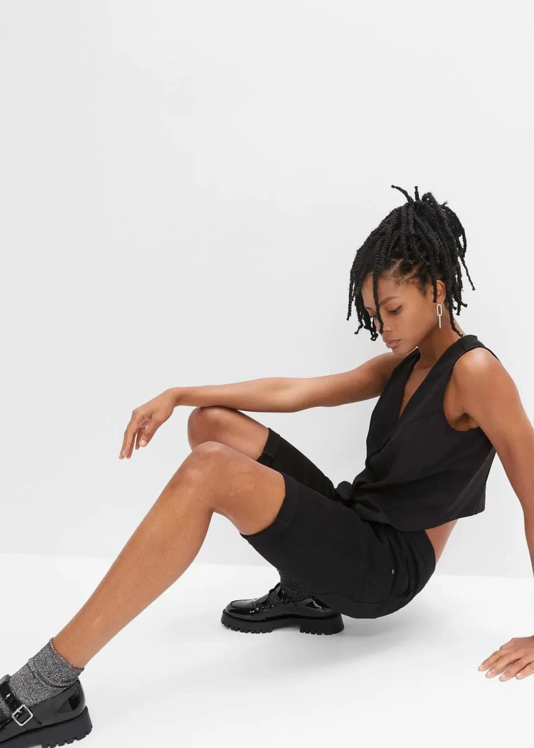 Online Bermuda aus elastischem Baumwoll-Mix Damen Bekleidung·Outdoorbekleidung|Bekleidung·Kleider