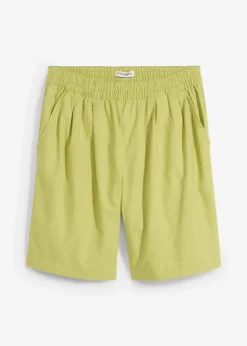 Damen bonprix Nachhaltigere Materialien|Hosen|Bermuda aus Leinen-Baumwoll-Mix