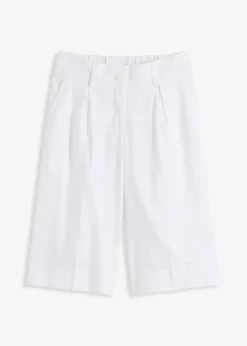 Damen bonprix Hosen|Shorts|Bermuda aus Leinen-Mix