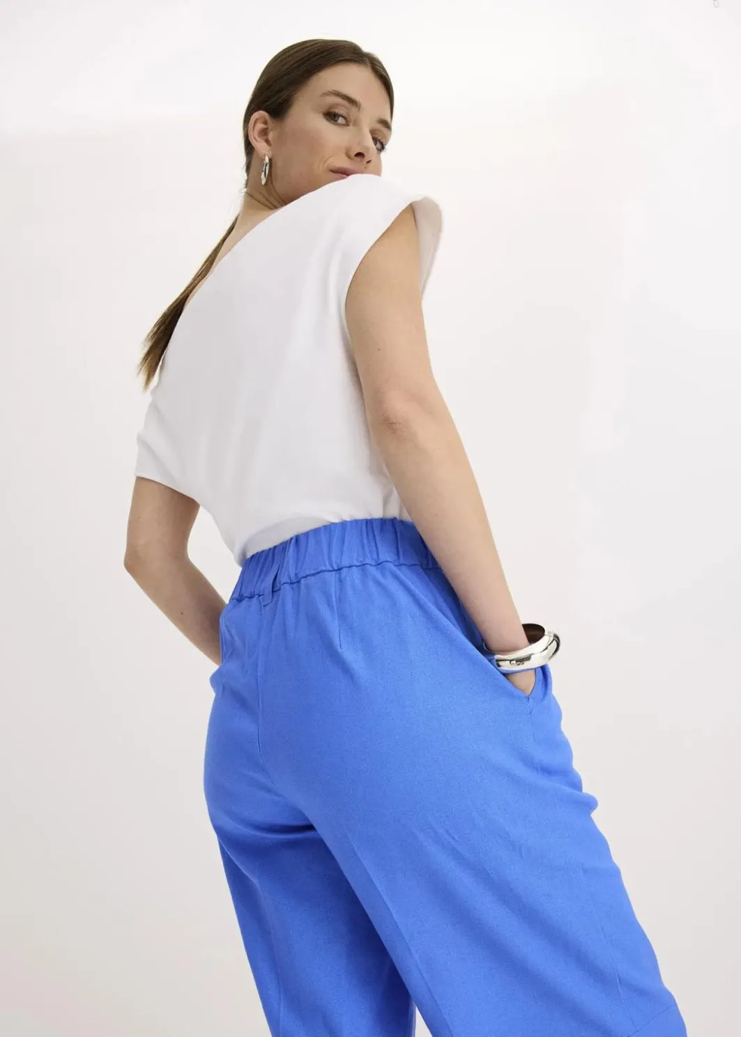 Damen bonprix Bekleidung·Outdoorbekleidung|Bekleidung·Kleider|Bermuda aus Leinen-Mix