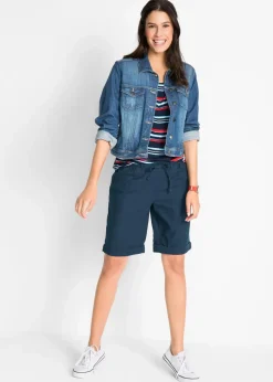 Damen bonprix Hosen|Shorts|Bermuda mit Leinen