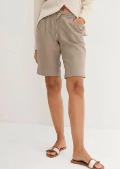 Damen bonprix Bekleidung·Outdoorbekleidung|Bekleidung·Kleider|Bermuda mit Leinen