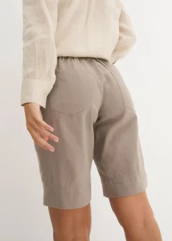 Damen bonprix Bekleidung·Outdoorbekleidung|Bekleidung·Kleider|Bermuda mit Leinen