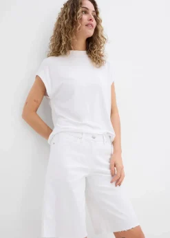 Damen bonprix Bekleidung·Outdoorbekleidung|Bekleidung·Kleider|Bermuda mit offener Saumkante