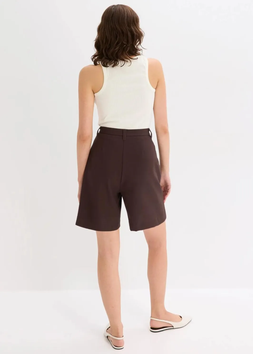 Outlet Bermuda Shorts mit Abnähern Damen Hosen|Shorts