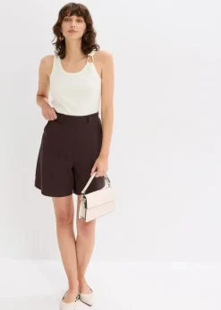 Outlet Bermuda Shorts mit Abnähern Damen Hosen|Shorts
