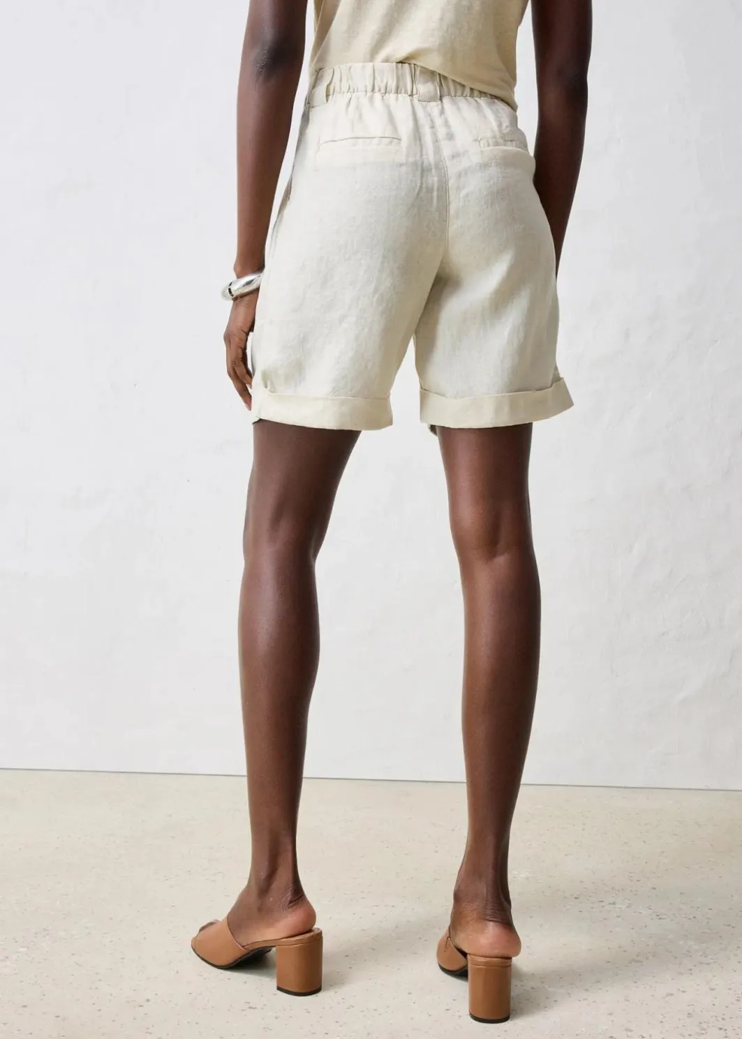 Damen bonprix Bekleidung·Outdoorbekleidung|Bekleidung·Kleider|Bermudashorts aus reinem Leinen