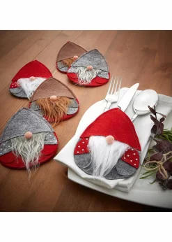 Online Besteckhalter im Wichtel-Design (6er Pack) Geschirr & Servieren|Weihnachtsdeko & -Textilien·Tischdekoration