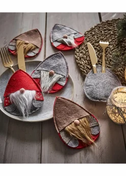 Online Besteckhalter im Wichtel-Design (6er Pack) Geschirr & Servieren|Weihnachtsdeko & -Textilien·Tischdekoration
