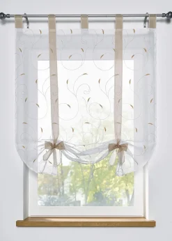 Outlet Bestickte Bindegardine Raffrollos