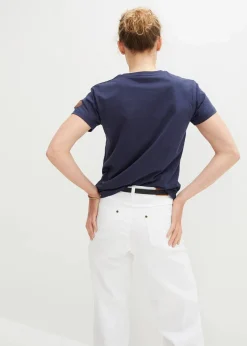 Outlet Besticktes T-Shirt Damen Nachhaltigere Materialien|Shirts & Tops