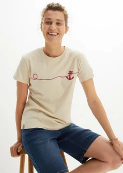 Hot Besticktes T-Shirt Damen Shirts & Tops|Nachhaltigere Materialien