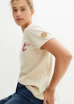 Hot Besticktes T-Shirt Damen Shirts & Tops|Nachhaltigere Materialien