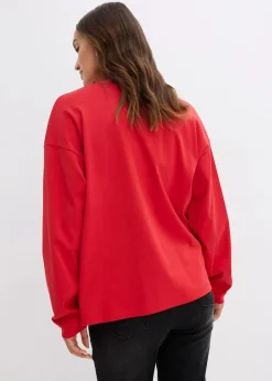 Discount Besticktes Weihnachts-Langarmshirt, oversized Damen Shirts & Tops