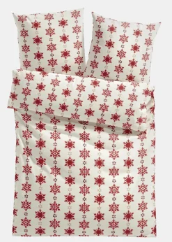 bonprix Weihnachtsdeko & -Textilien·Bettwäsche|Bettwäsche|Bettwäsche mit Schneeflocken