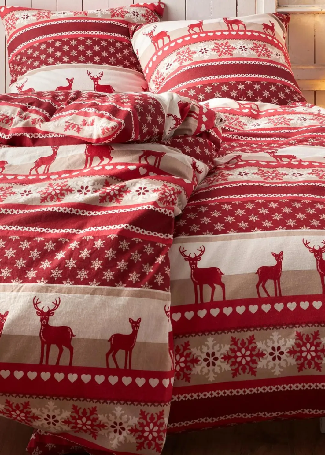 bonprix Bettwäsche|Weihnachtsdeko & -Textilien·Bettwäsche|Bettwäsche mit winterlichem Design