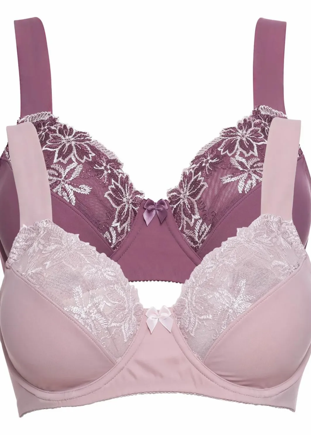 Best Bügel-BH mit gepolsterten Trägern (2er Pack) Damen Große Cups D-H|Bhs