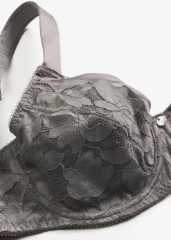 Damen bonprix Wäsche·Dessous|Wäsche·Große Cups D-H|Bügel-BH mit gepolsterten Trägern und Glanzeffekt