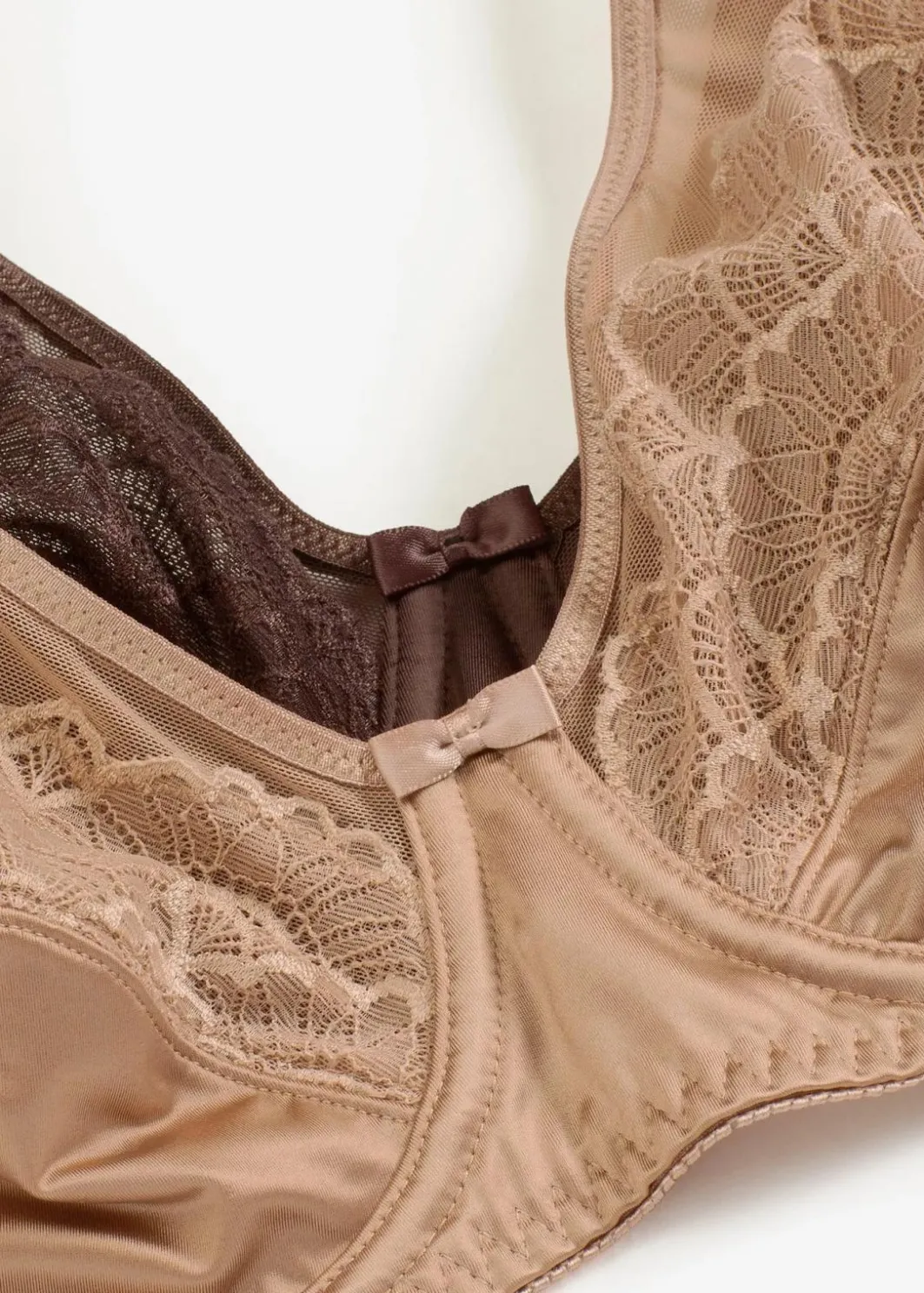 Damen bonprix Wäsche·Dessous|Wäsche·Große Cups D-H|Bügel-BH mit Glanzeffekt (2er Pack)