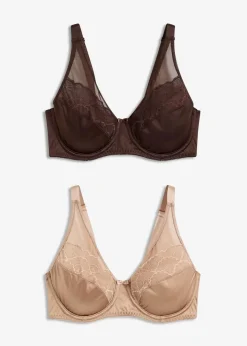 Best Bügel-BH mit Glanzeffekt (2er Pack) Damen Wäsche·Dessous|Wäsche·Große Cups D-H