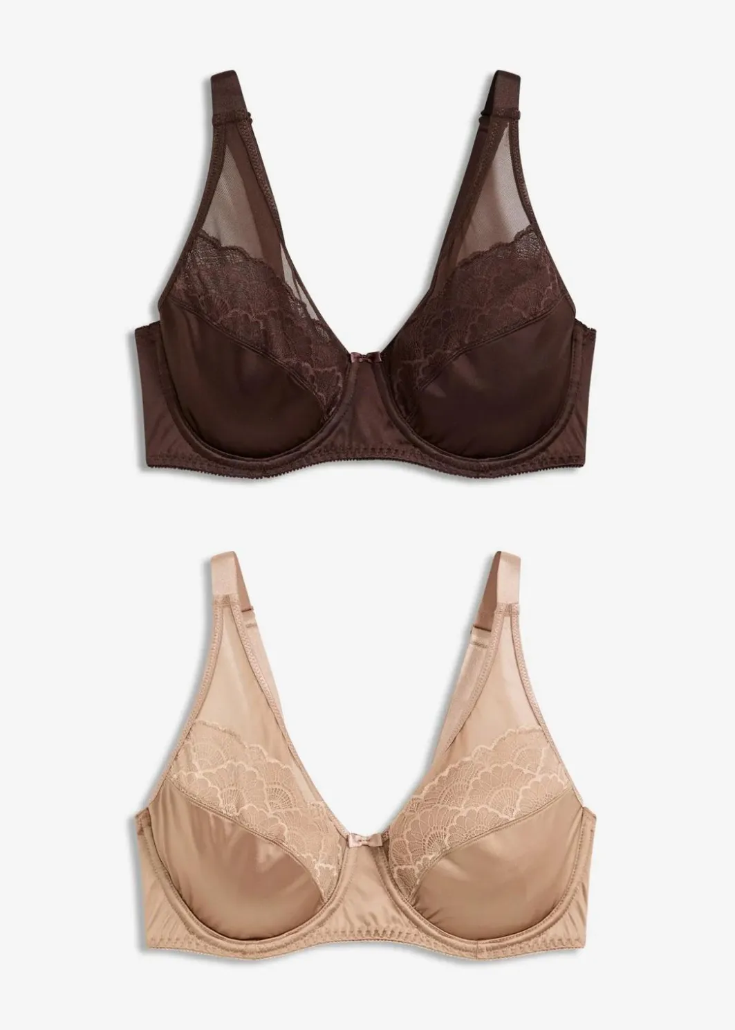 Best Bügel-BH mit Glanzeffekt (2er Pack) Damen Wäsche·Dessous|Wäsche·Große Cups D-H